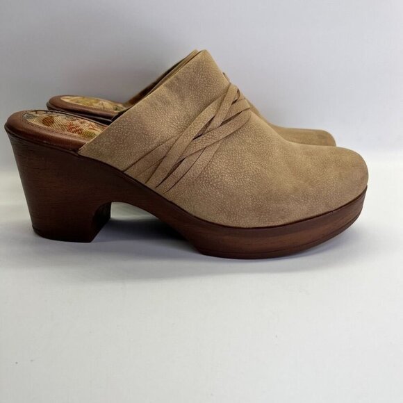 b.o.c. Women's Cadi Clogs Size 11 Natural 3" Block Heel Mule - Picture 1 of 14